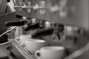 Espresso machine with three cups