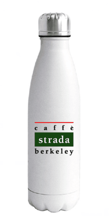White bottle with Caffe Strada logo